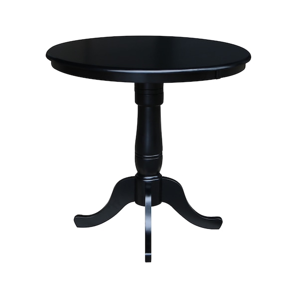 International Concepts Round 36 in Round Top Pedestal Table, 40.9 inH, Black, 36 in W, 36 in L, 40.9 in H, Wood, Black K46-36RT-6B-2 - main